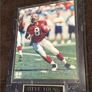 Steve Young Football Plaque